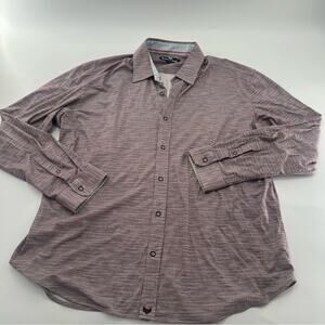 Buttercloth Men’s Long Sleeve Button Up Shirt Maroon